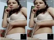 Cute Desi Girl Shows her Boobs and Masturbating Part 3